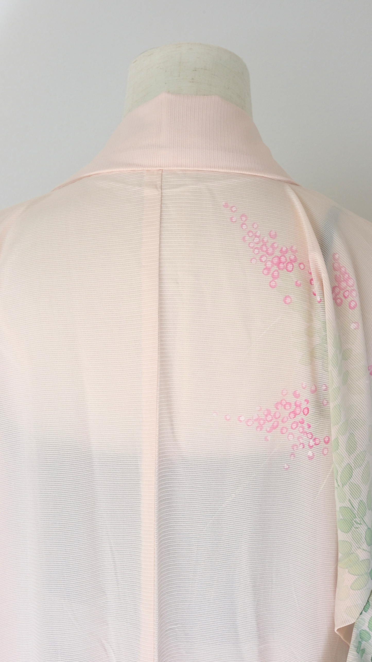 Sheer Pink Kimono with Hand-Painted Floral Design