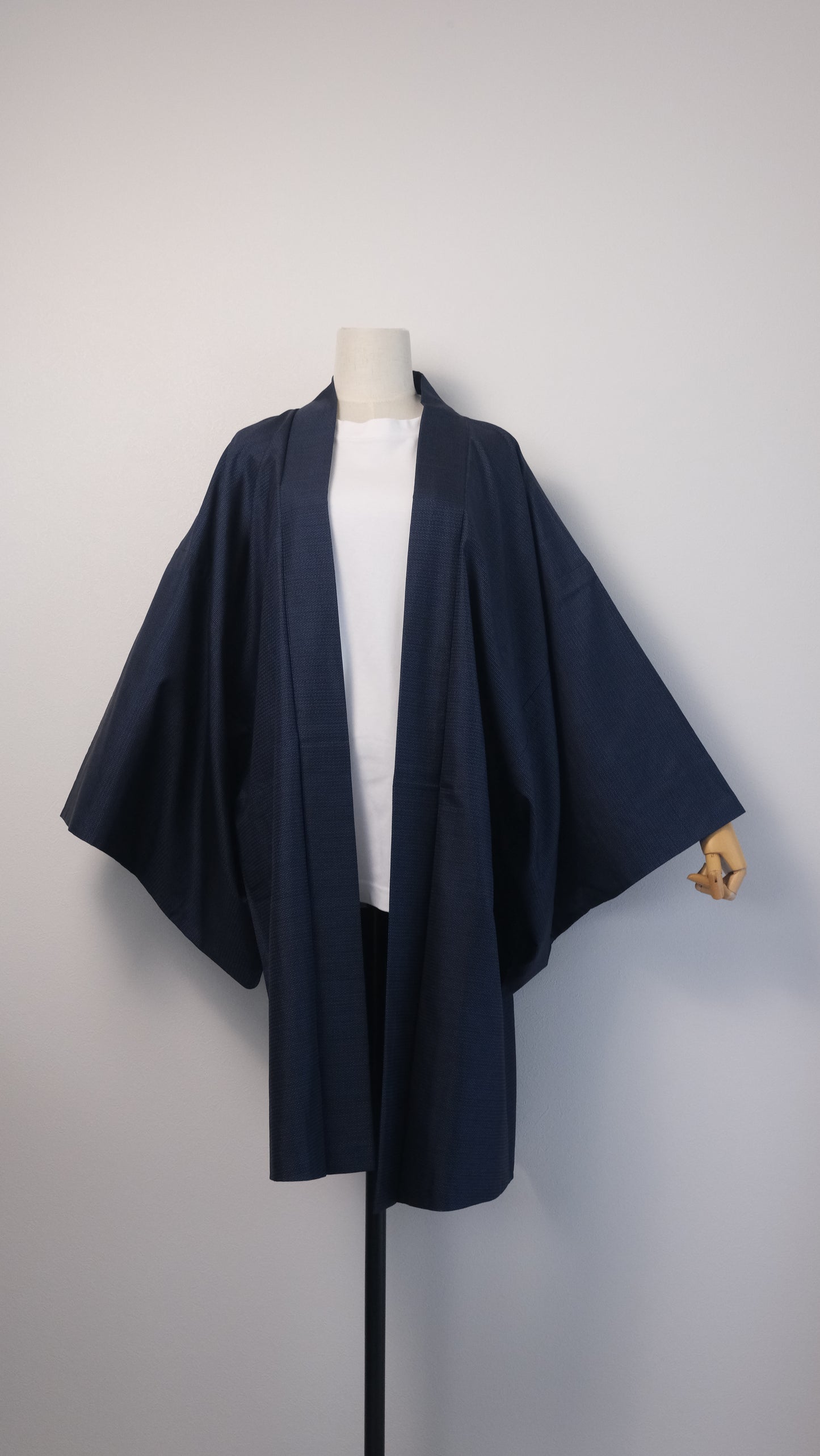 Indigo Haori with Hawk & Mt. Fuji Inner Design (For Men)