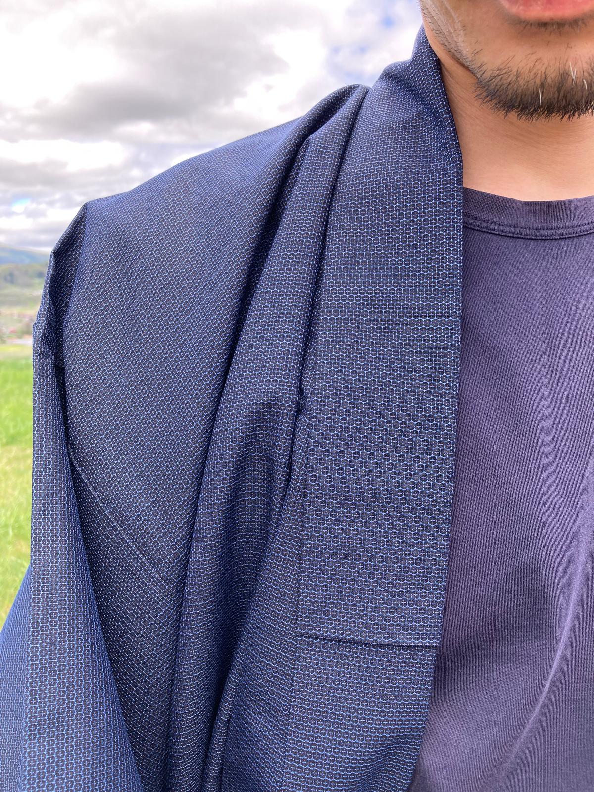 Vintage Men's Kimono in Deep Navy Colour