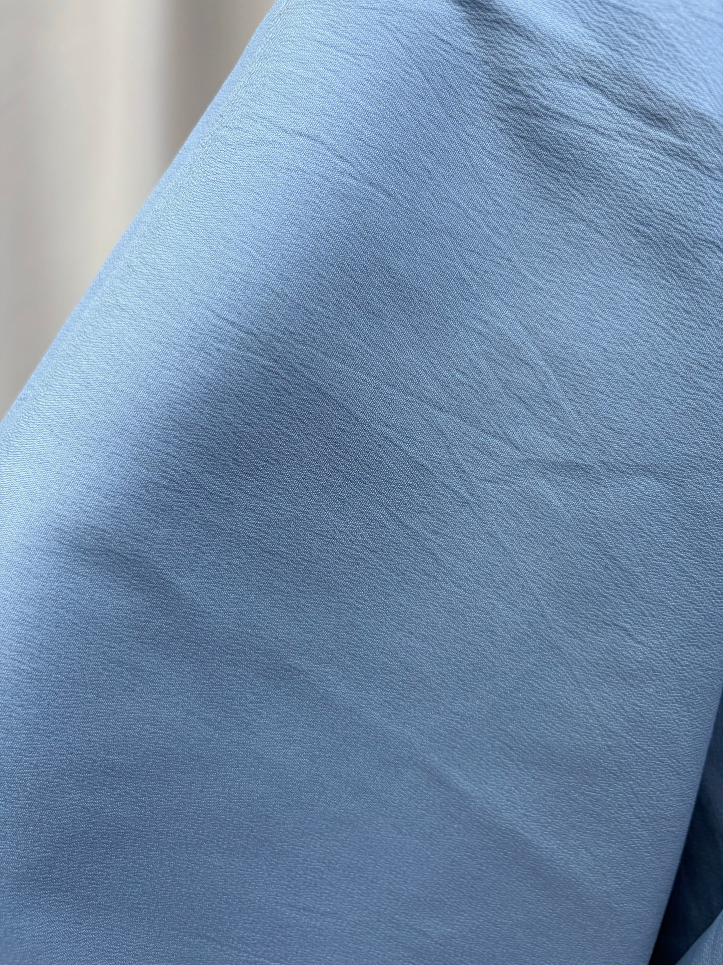 Soft pale blue lining fabric of the haori