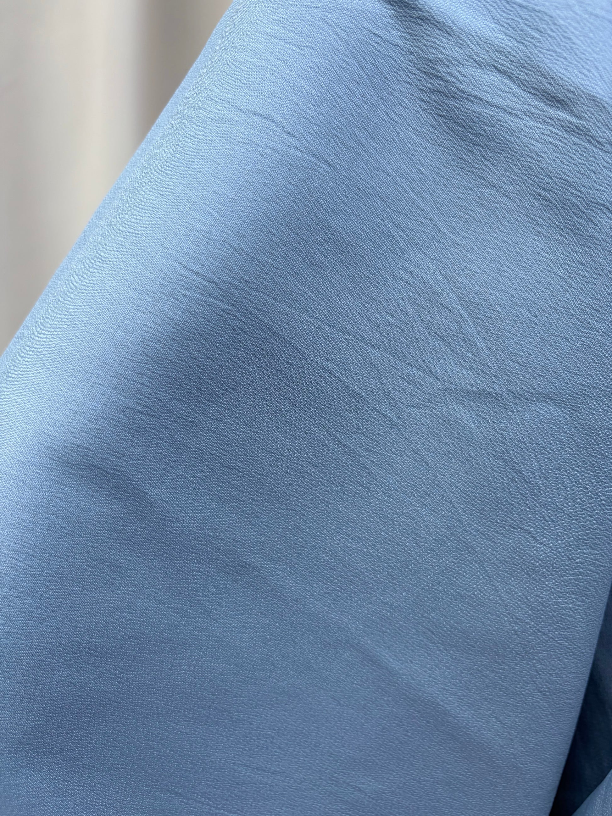 Soft pale blue lining fabric of the haori