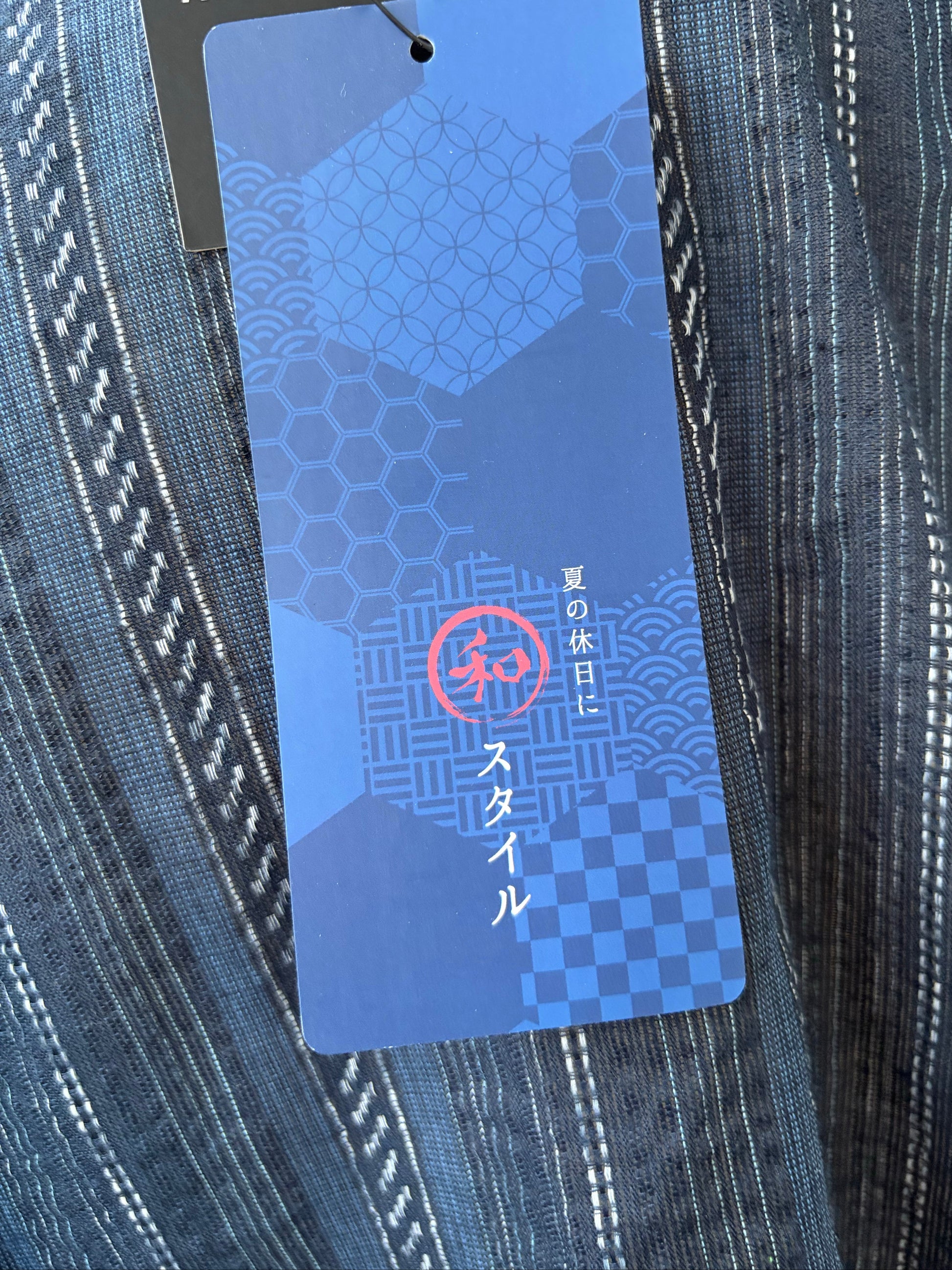 Decorative hangtag of the jinbei set