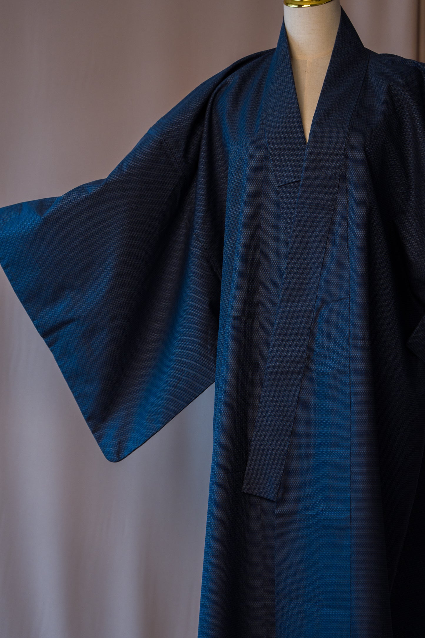 Vintage Men's Kimono in Deep Navy Colour