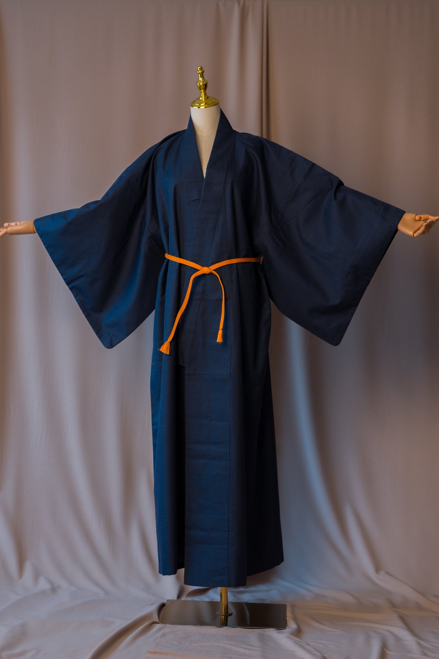Vintage Men's Kimono in Deep Navy Colour