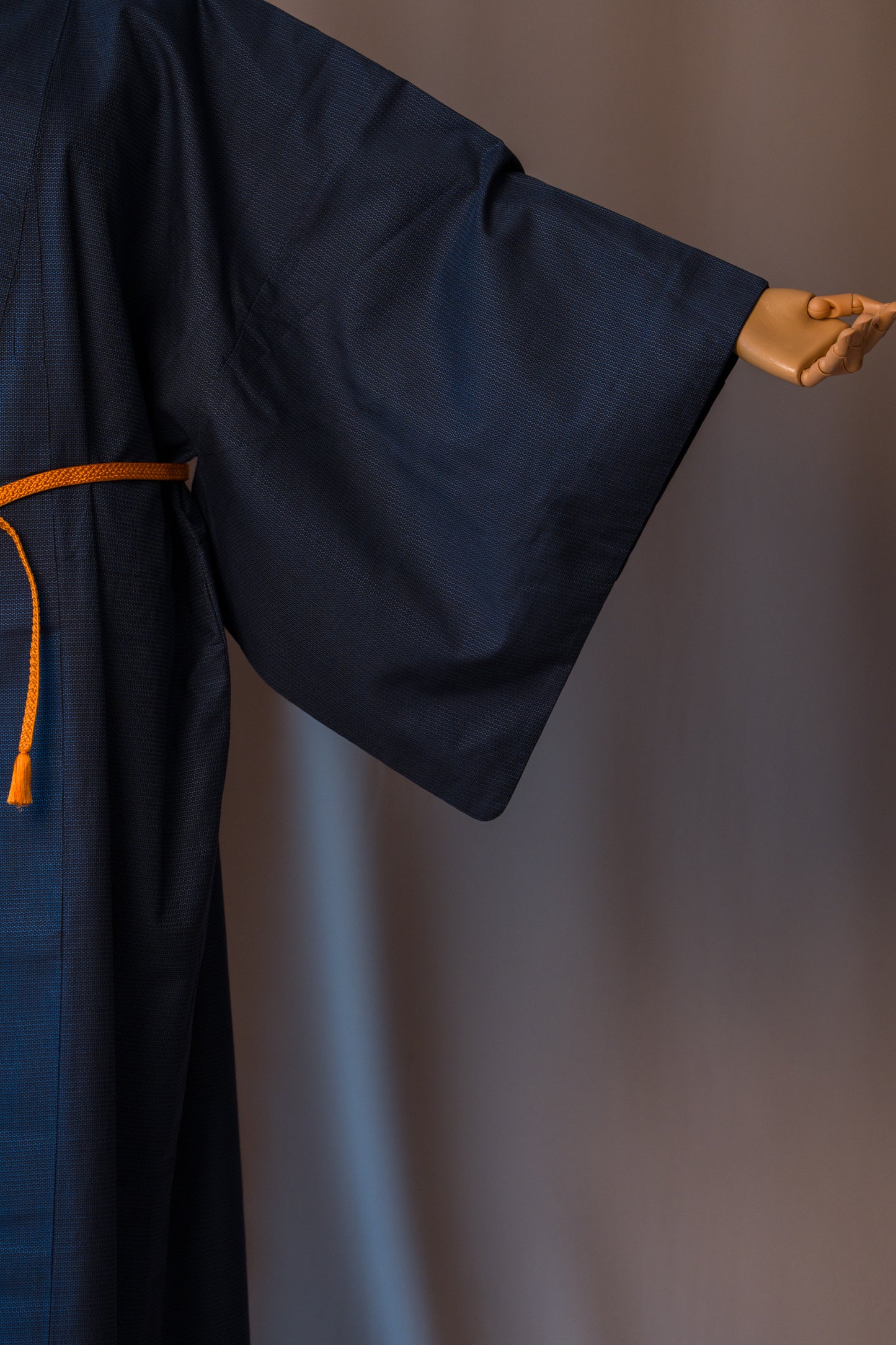 Vintage Men's Kimono in Deep Navy Colour