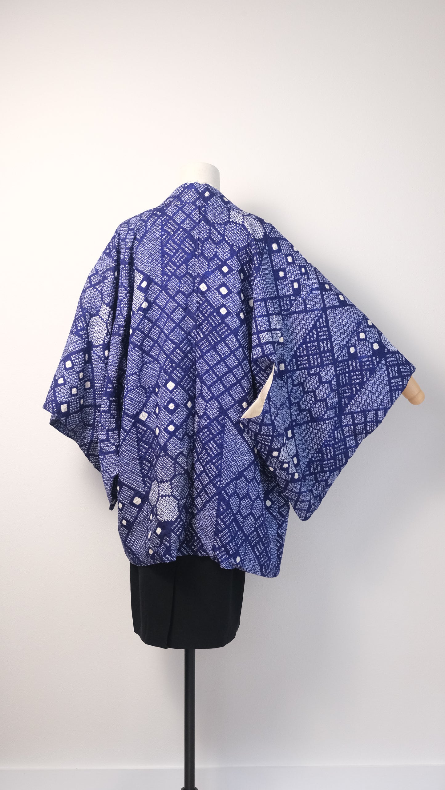 Indigo Geometric Shibori Haori