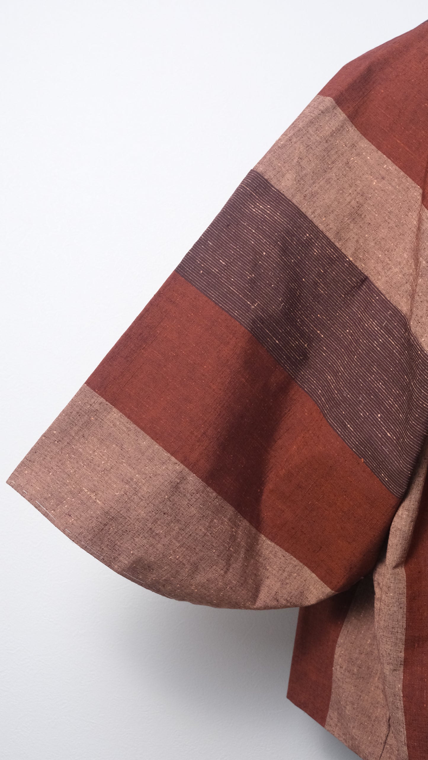 Earth Tone Stripes Haori with Cloud-Like Lining
