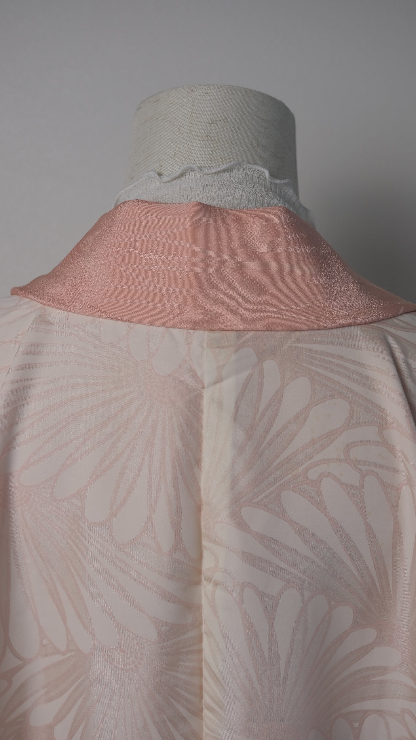Soft Coral Haori with Bamboo Forest Motif