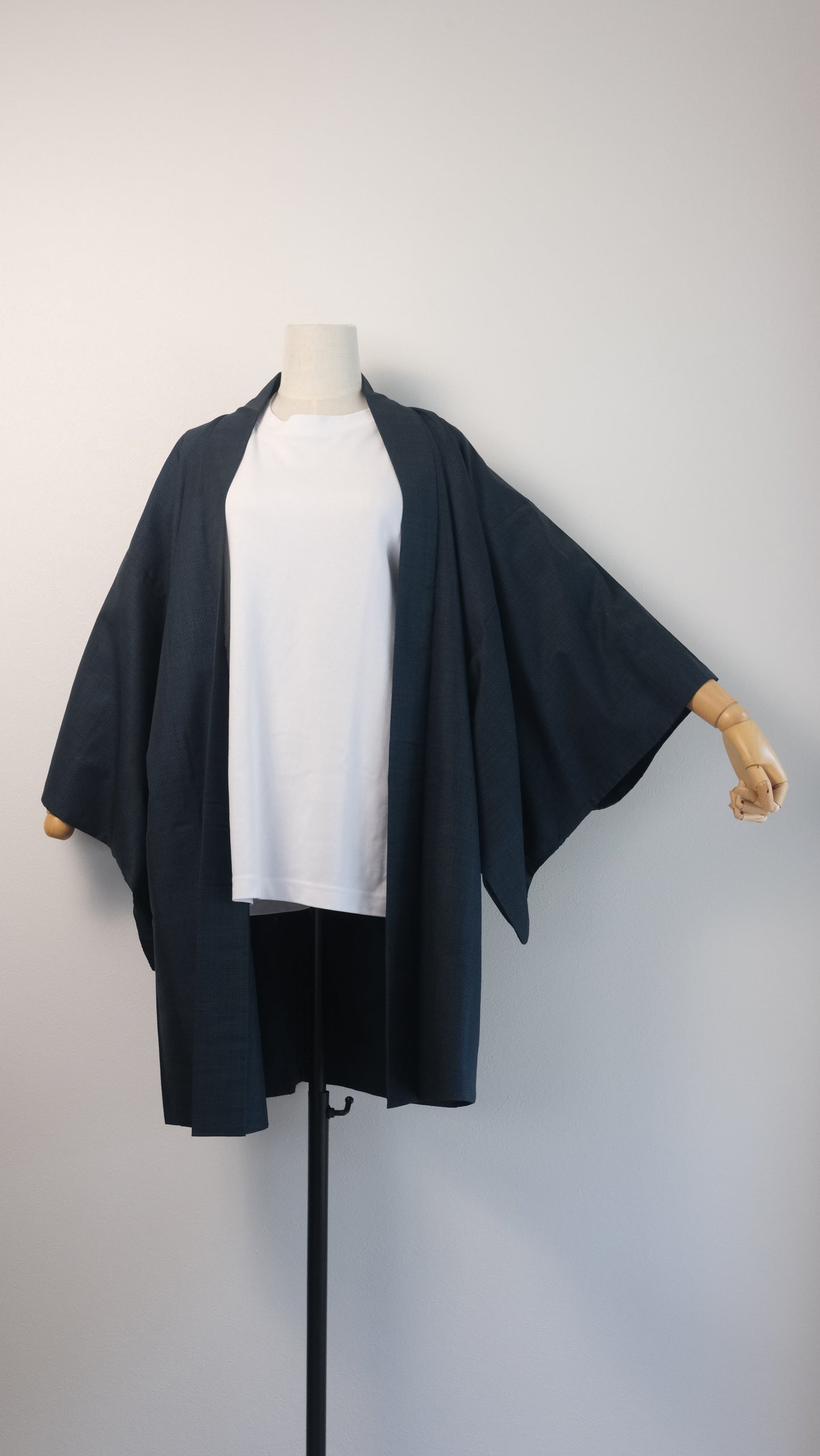 Indigo Haori with Dramatic Noh Theater Lining Design (For Men)