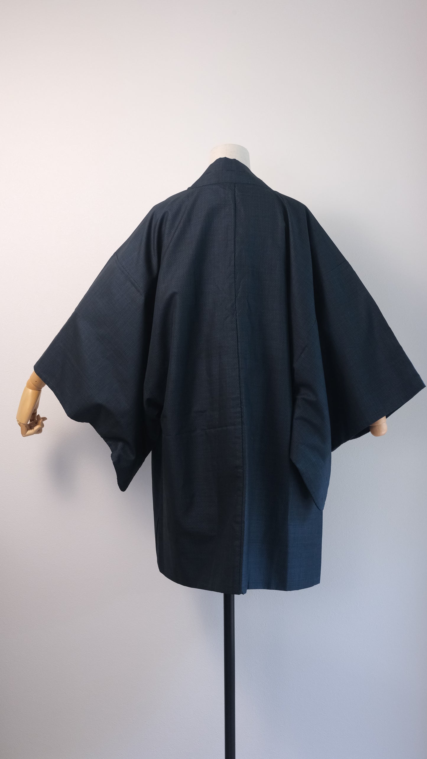 Indigo Haori with Dramatic Noh Theater Lining Design (For Men)