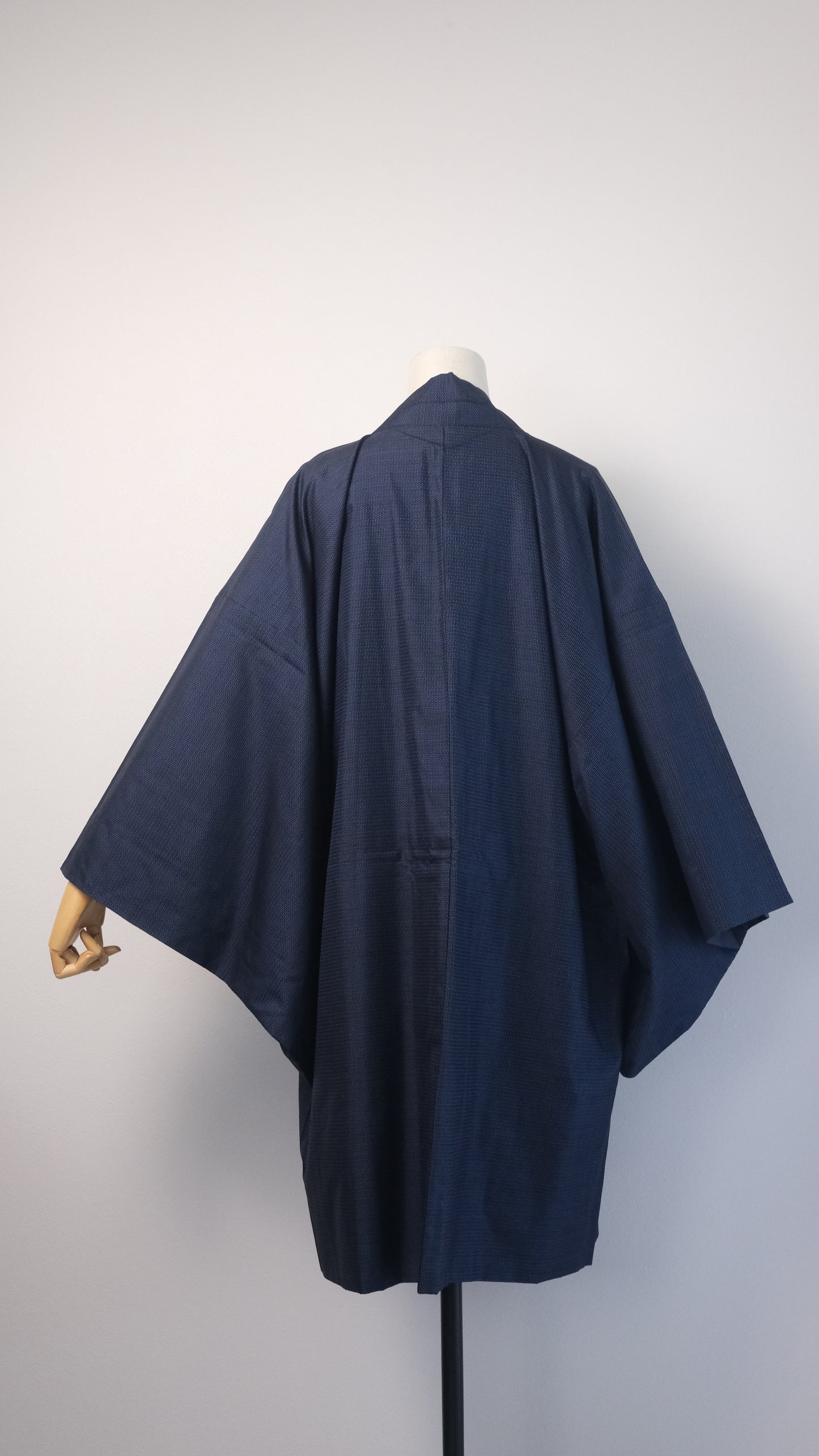 Indigo Haori with Hawk & Mt. Fuji Inner Design (For Men)