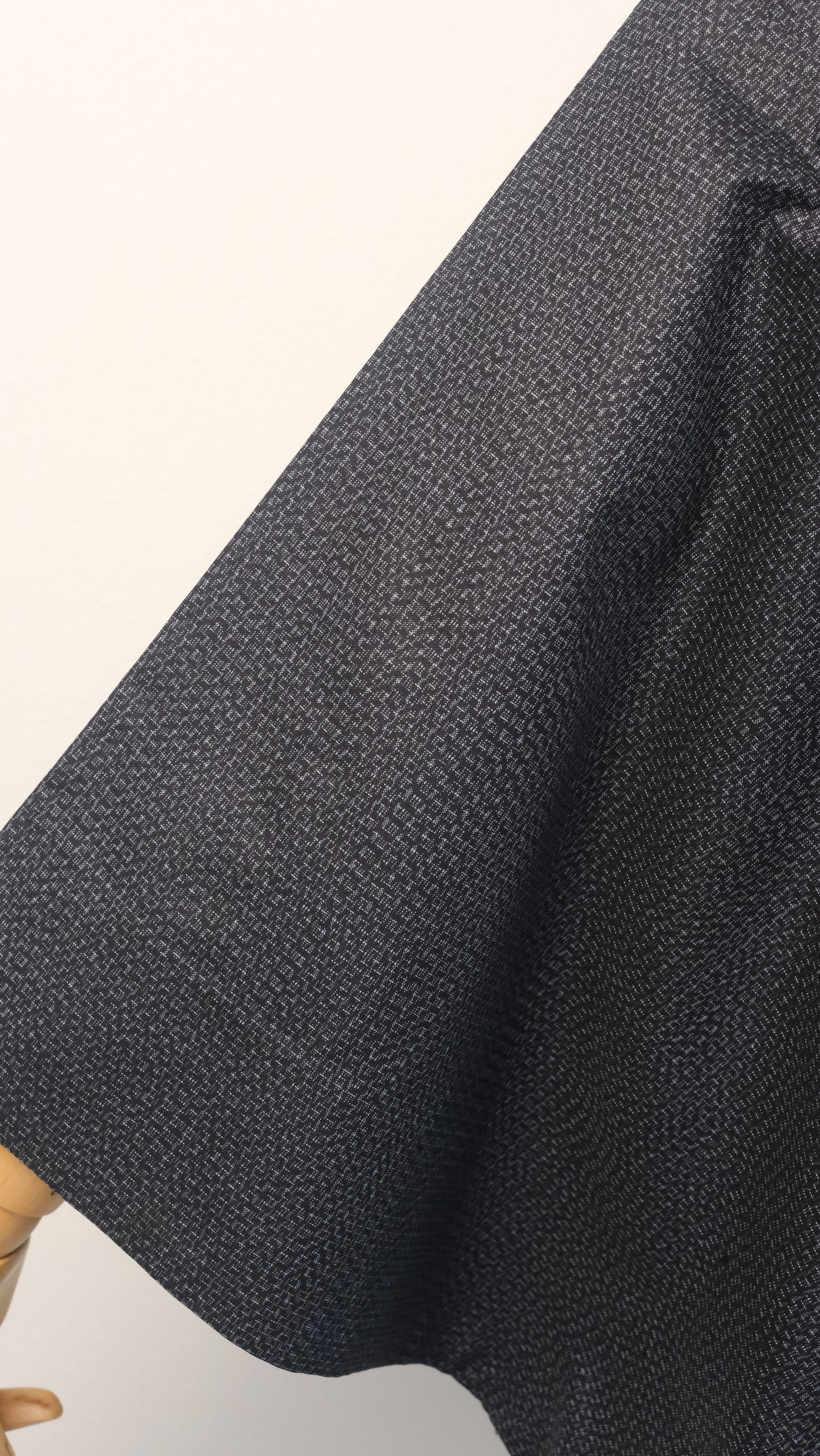 Subtle Navy Weave Haori with Illustrated Scenic Lining (For Men)