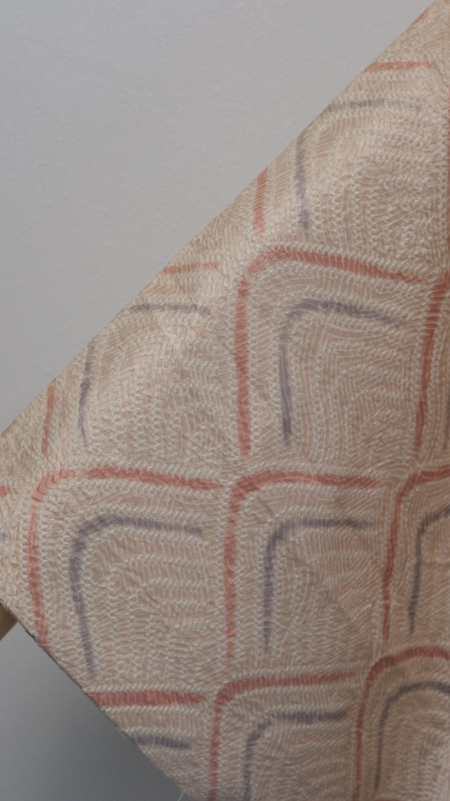 Light Pink Shibori-Style Haori with Subtle Pastel Lining