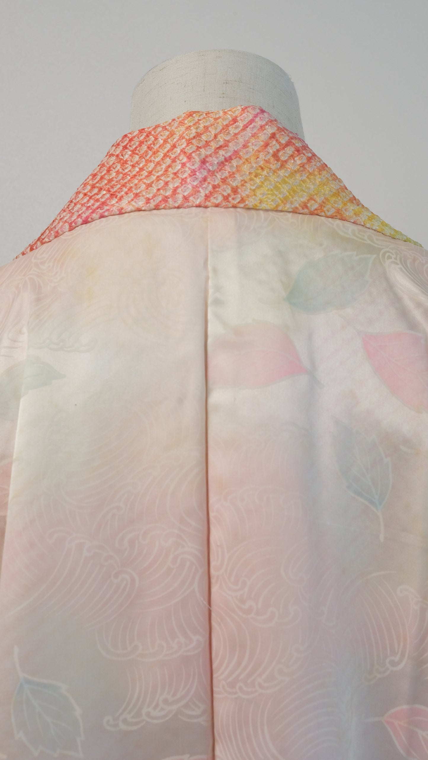 Sunset Shibori Haori with Soft Wave & Leaf Lining