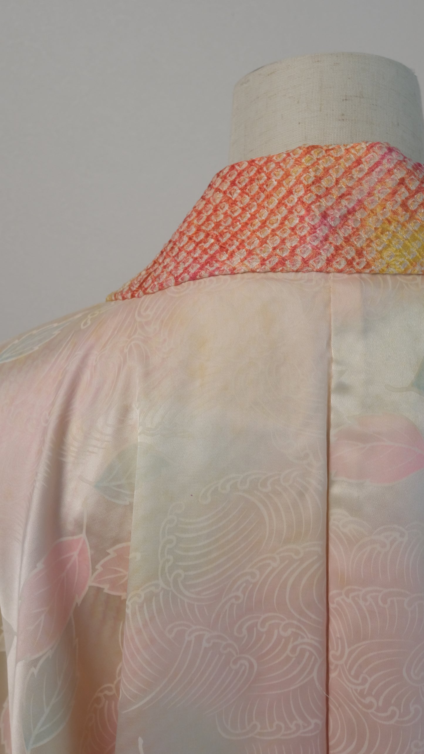 Sunset Shibori Haori with Soft Wave & Leaf Lining