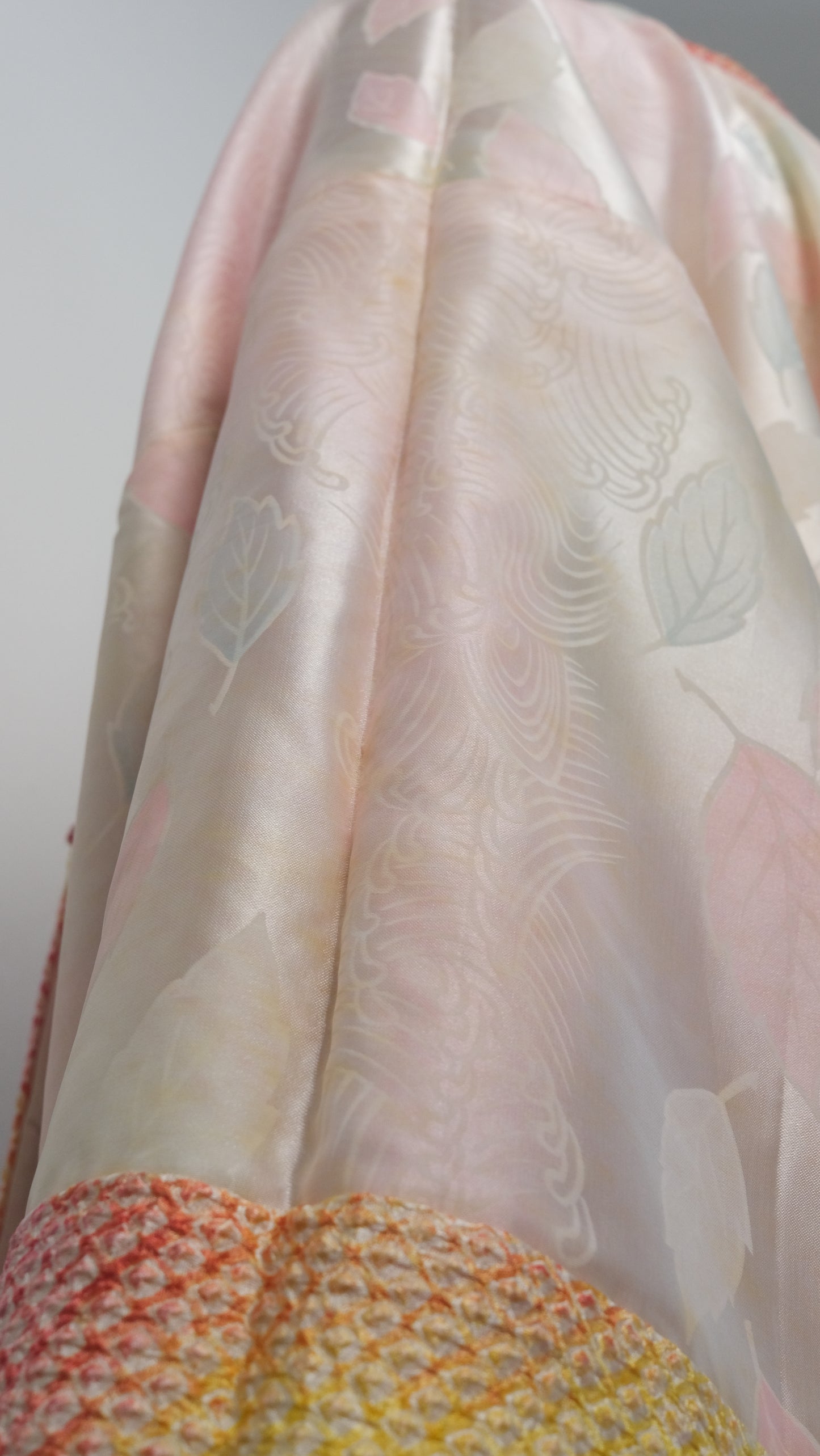 Sunset Shibori Haori with Soft Wave & Leaf Lining