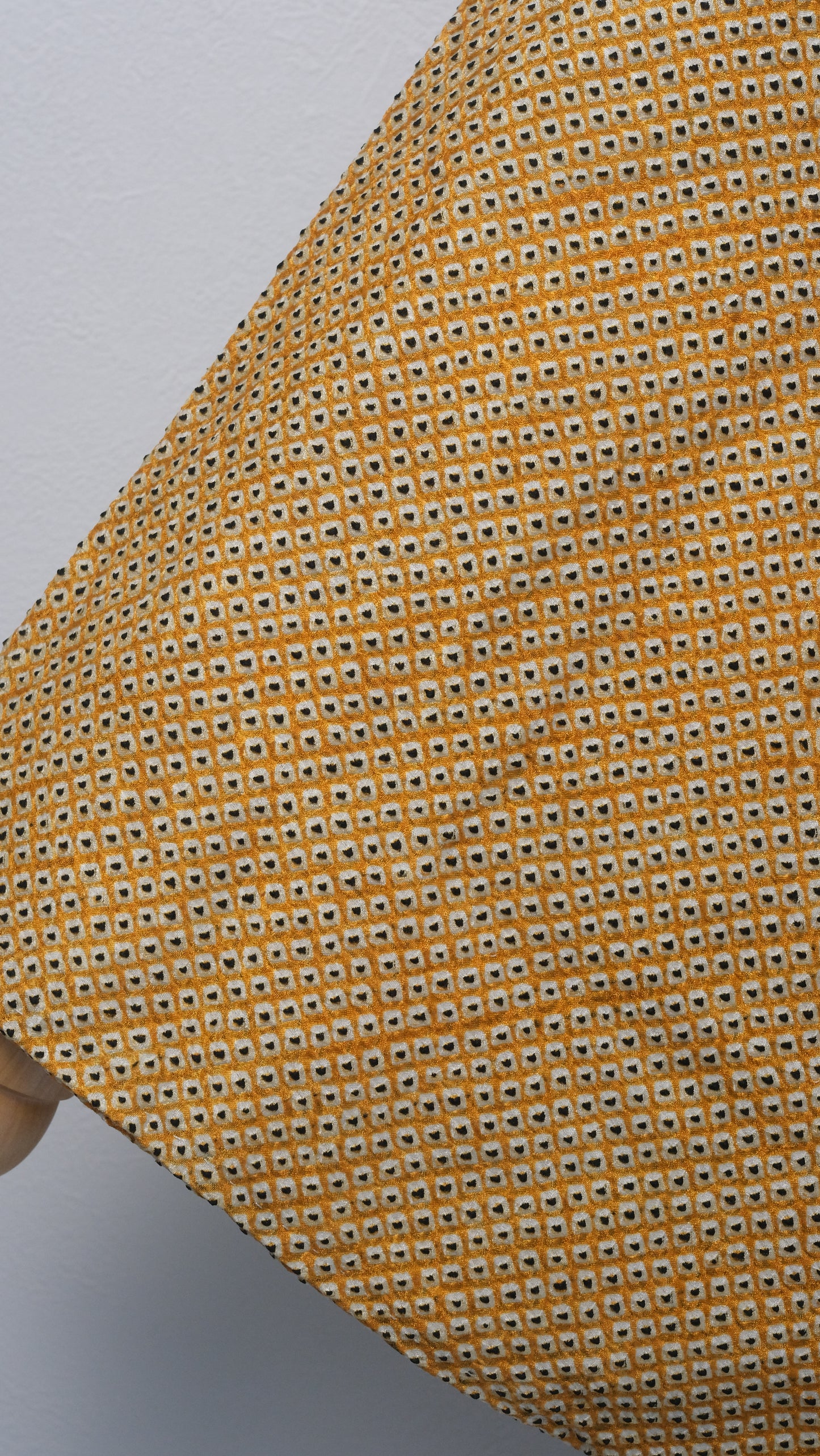 Golden Shibori Haori with Floral Motif