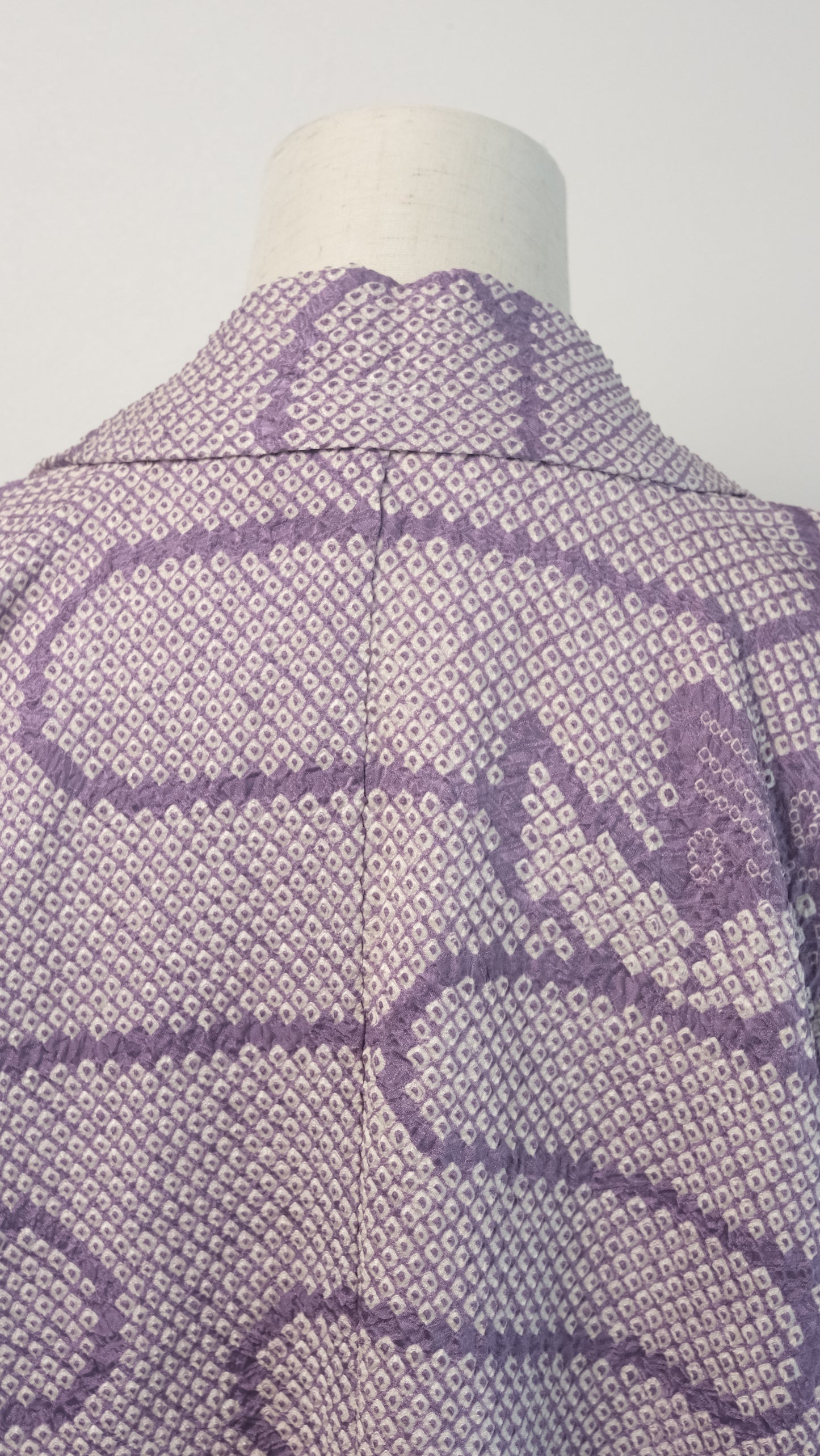 Lavender Shibori Haori with Abstract Motif