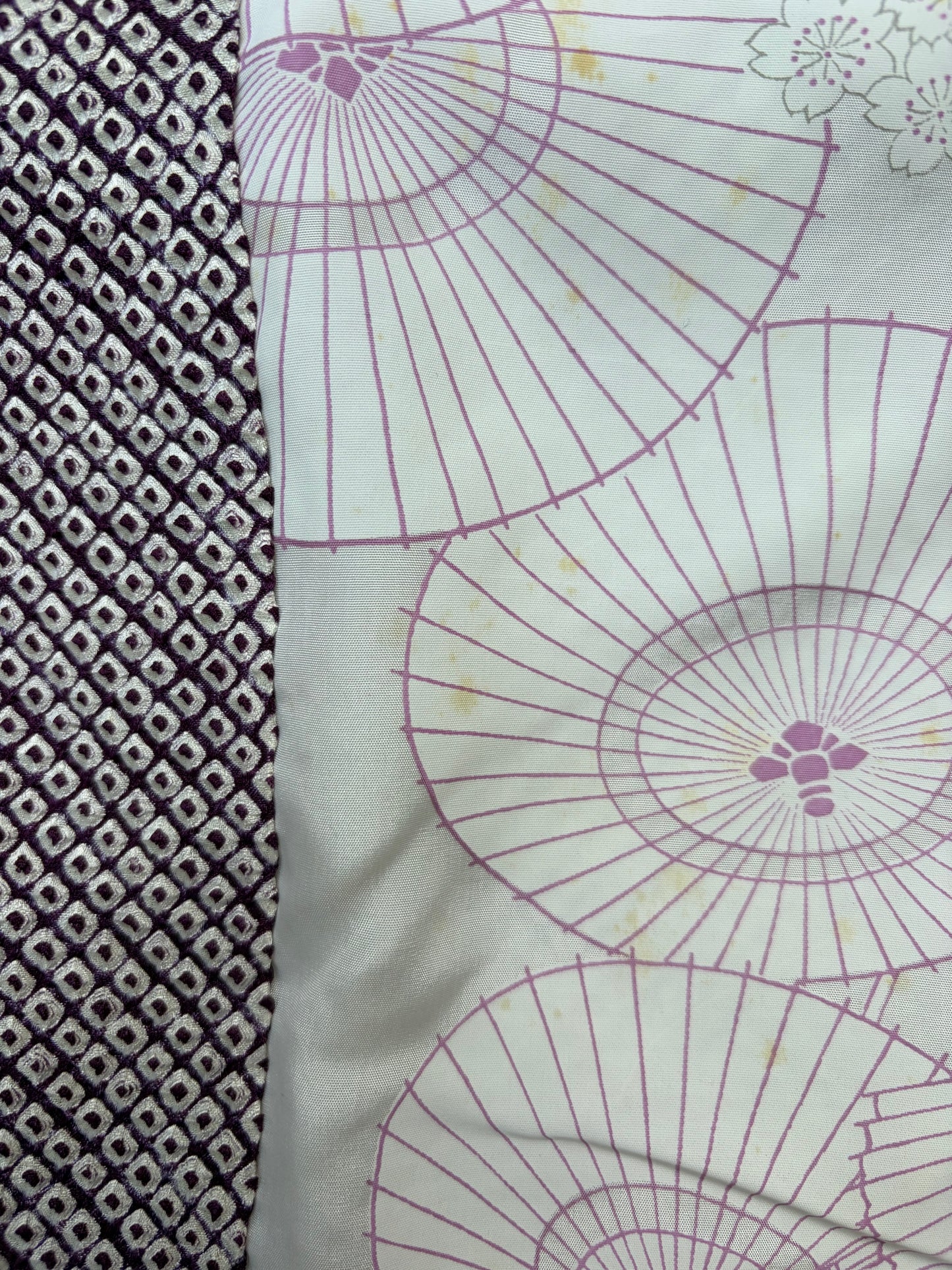 Vintage Purple Shibori Haori with Seigaiha Wave Pattern