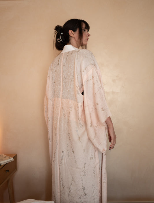 Винтидж светлорозов Нагаджубан с калиграфия