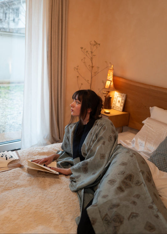 Винтидж нагаджубан с мотив на "шоги" плочки