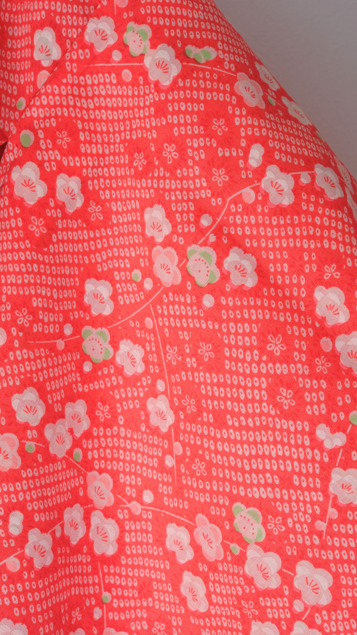 Red Nagajuban with Ume Blossom Pattern