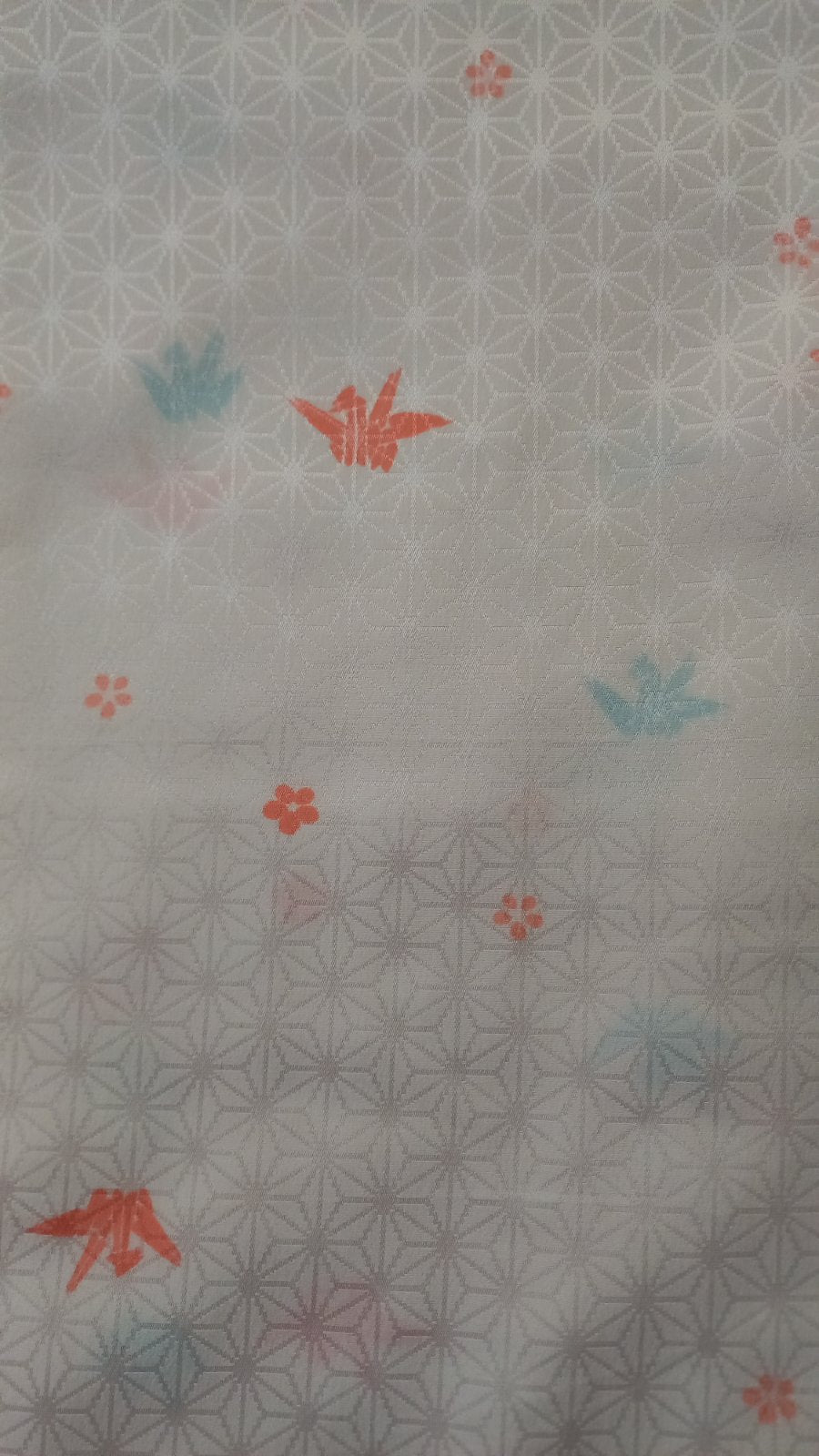 Винтидж Розов Нагаджубан с шарка с жерави и бродерия на яката