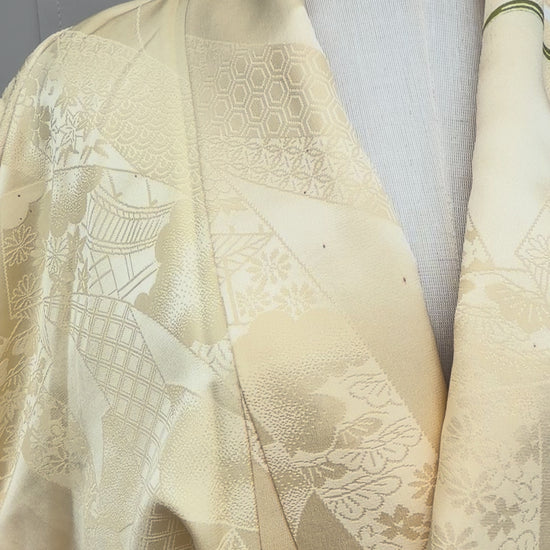 Vintage cream silk furisode