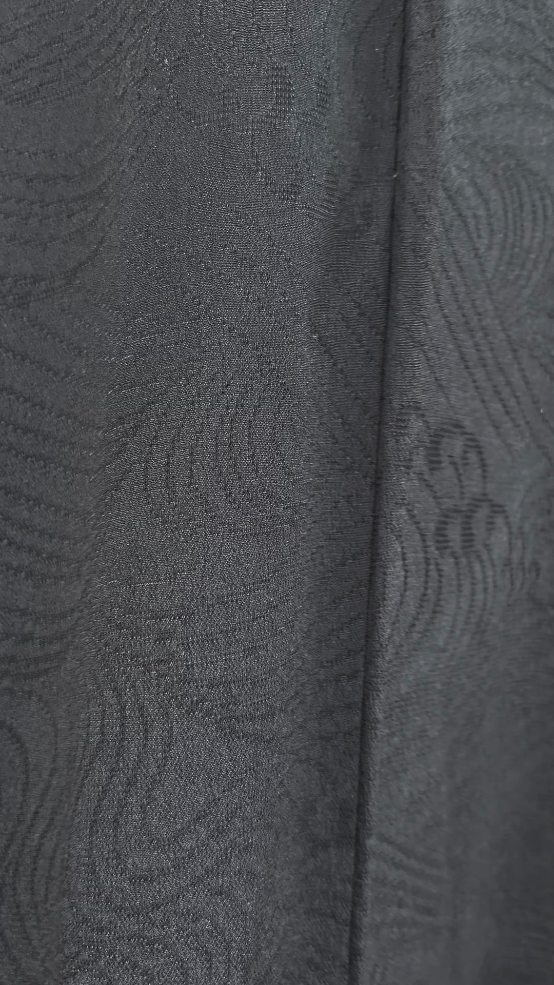 Video of the black sheer summer haori with woven wave pattern